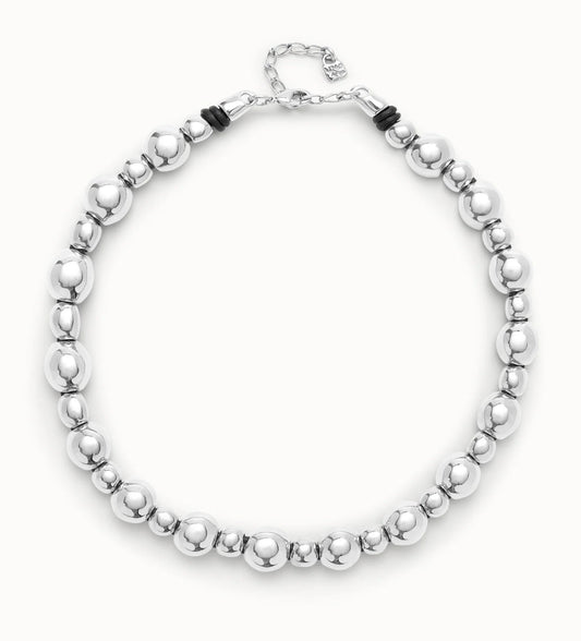 silver beaded necklace 
