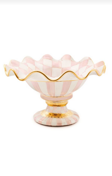 COMPOTE BOWL FLUTED CERAMIC