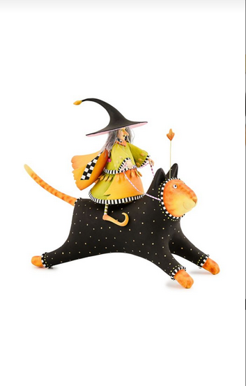 Witch on Cat Figure Patience Brewster