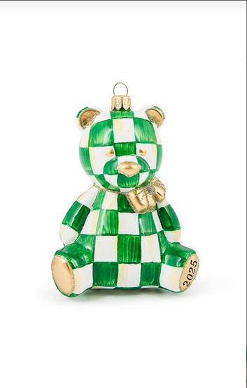 2025 Bear Glass Ornament