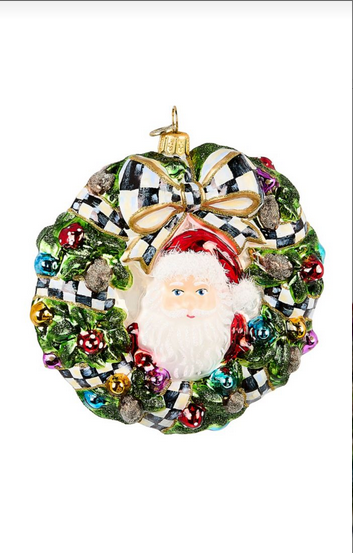 2025 Wreath Glass Ornament