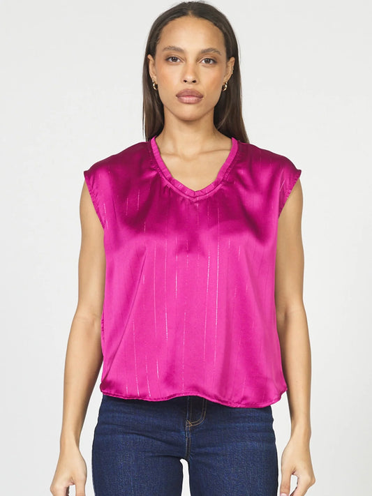 pink silk top 