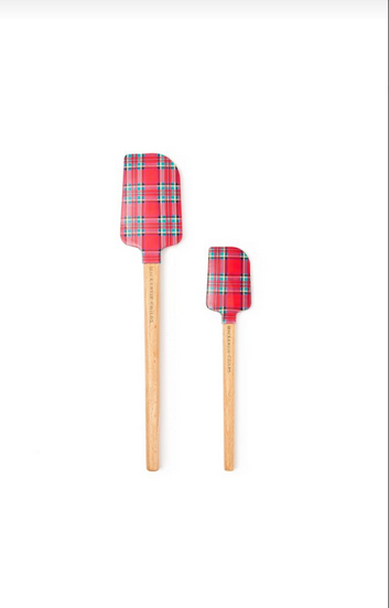 Tartan Red Spatula Set of 2