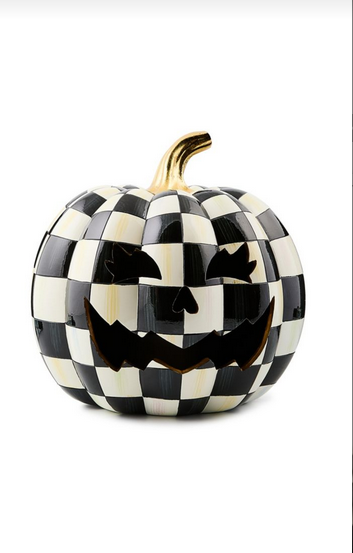courtly check light up pumpkin