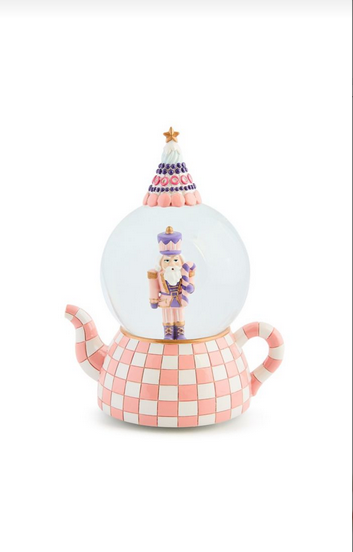 Snow Globe Teapot Rosy Check