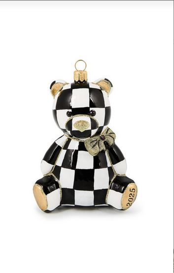 2025 Bear Glass Ornament