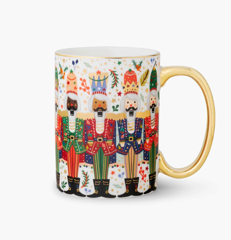Rifle paper nutcracker brigade mug 