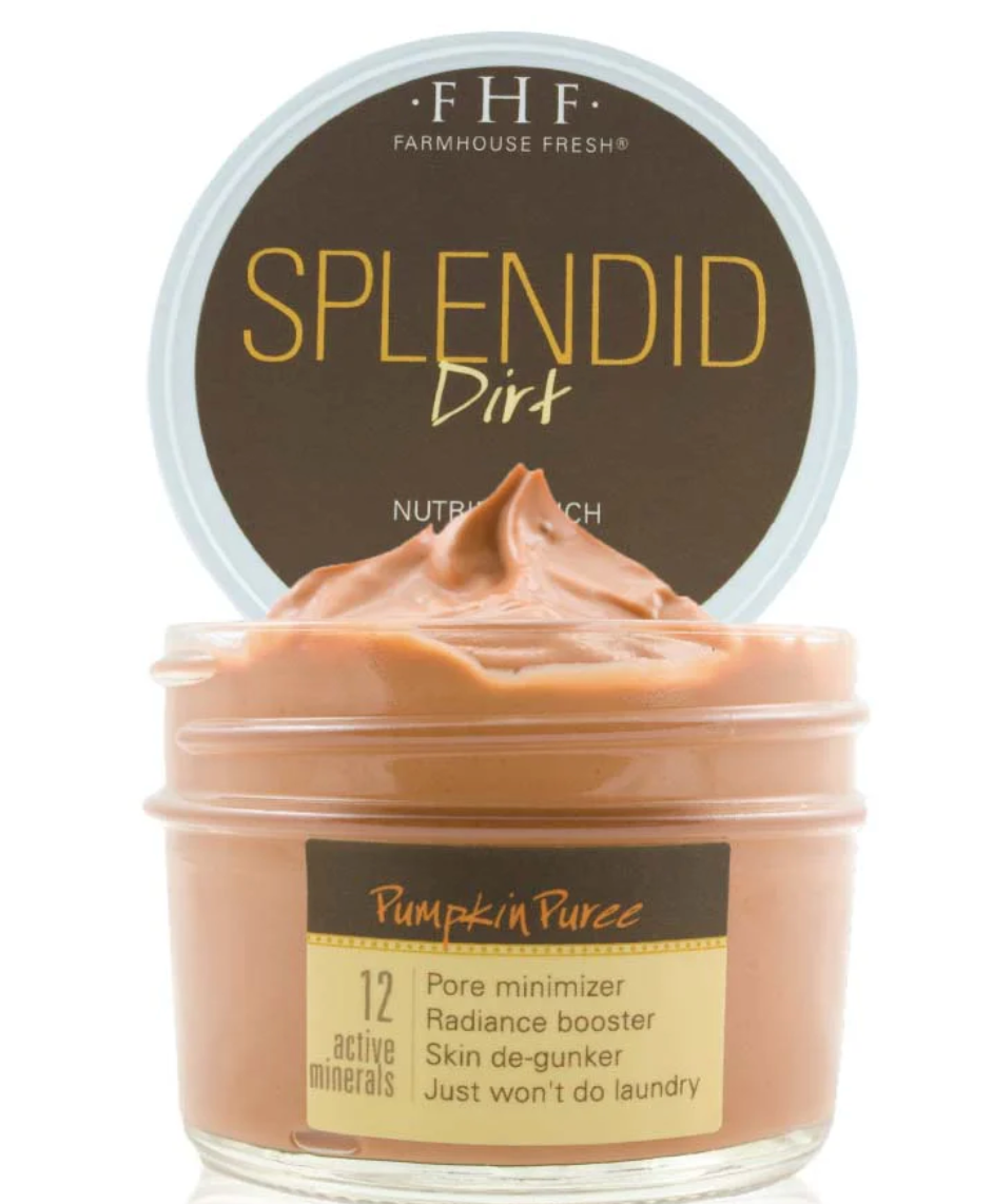 FarmHouse Fresh Mud Mask Splendid Dirt® Nutrient w/ Organic Pumpkin Puree