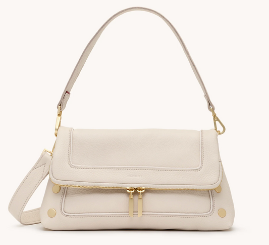 cream purse with brushed gold hardware crossbody purse 