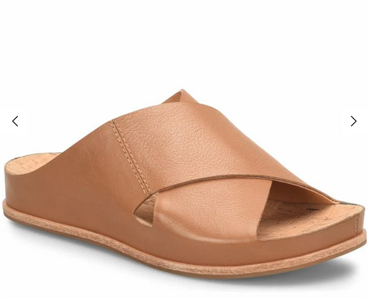 SANDAL TUTSI CROSS BAND SLIDE NATURAL