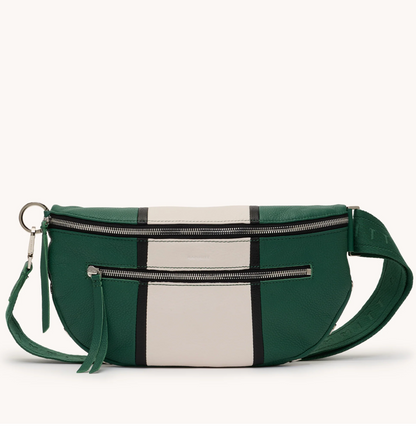 green leather crossbody 