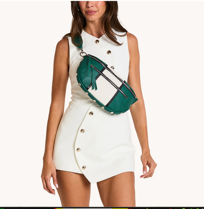 Hammitt CHARLES LRG Clubhouse Stripe / Silver Crossbody