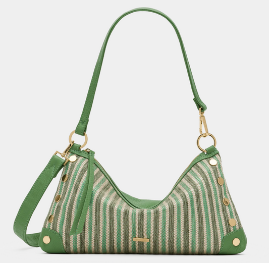 Hammitt KYLE MED PICKLE STRIPE / GOLD Shoulder Bag Leather