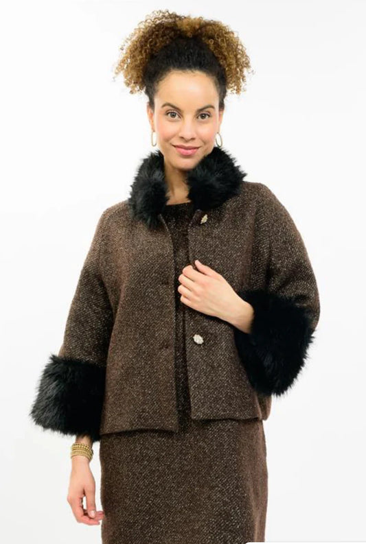 tweed jacket with shimmer