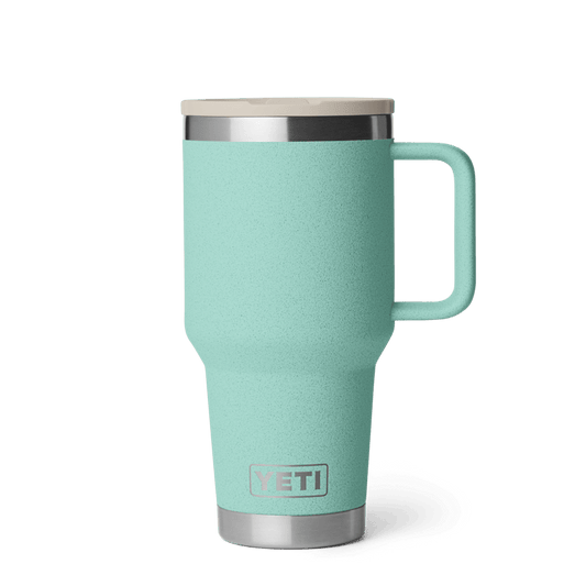 Yeti Rambler 30oz Travel Straw Mug Sea Stone WITH COLOR-MATCHED STRAW LID