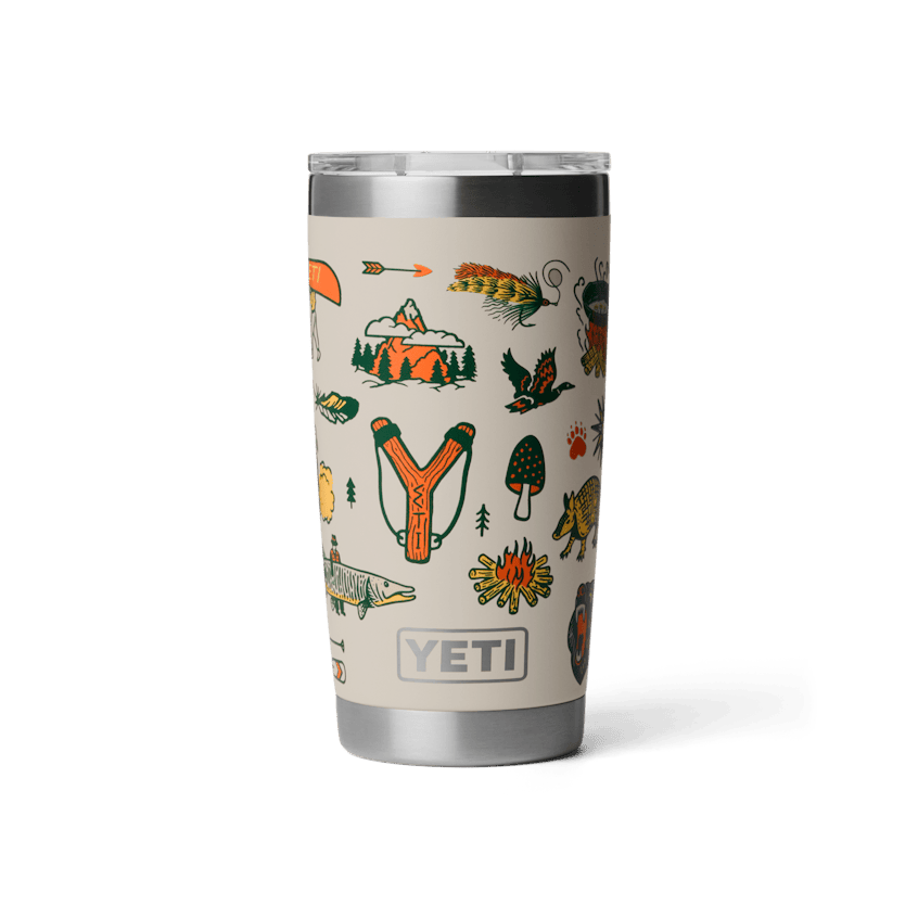 RAMBLER 20OZ TUMBLER Cape Summer Camp MAGSLIDER LID