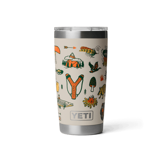 RAMBLER 20OZ TUMBLER Cape Summer Camp MAGSLIDER LID