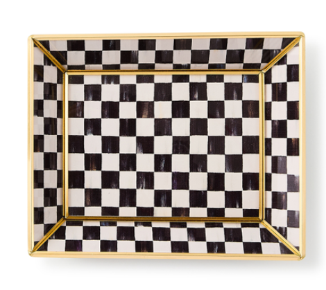 Tray Small Courtly Check Glass