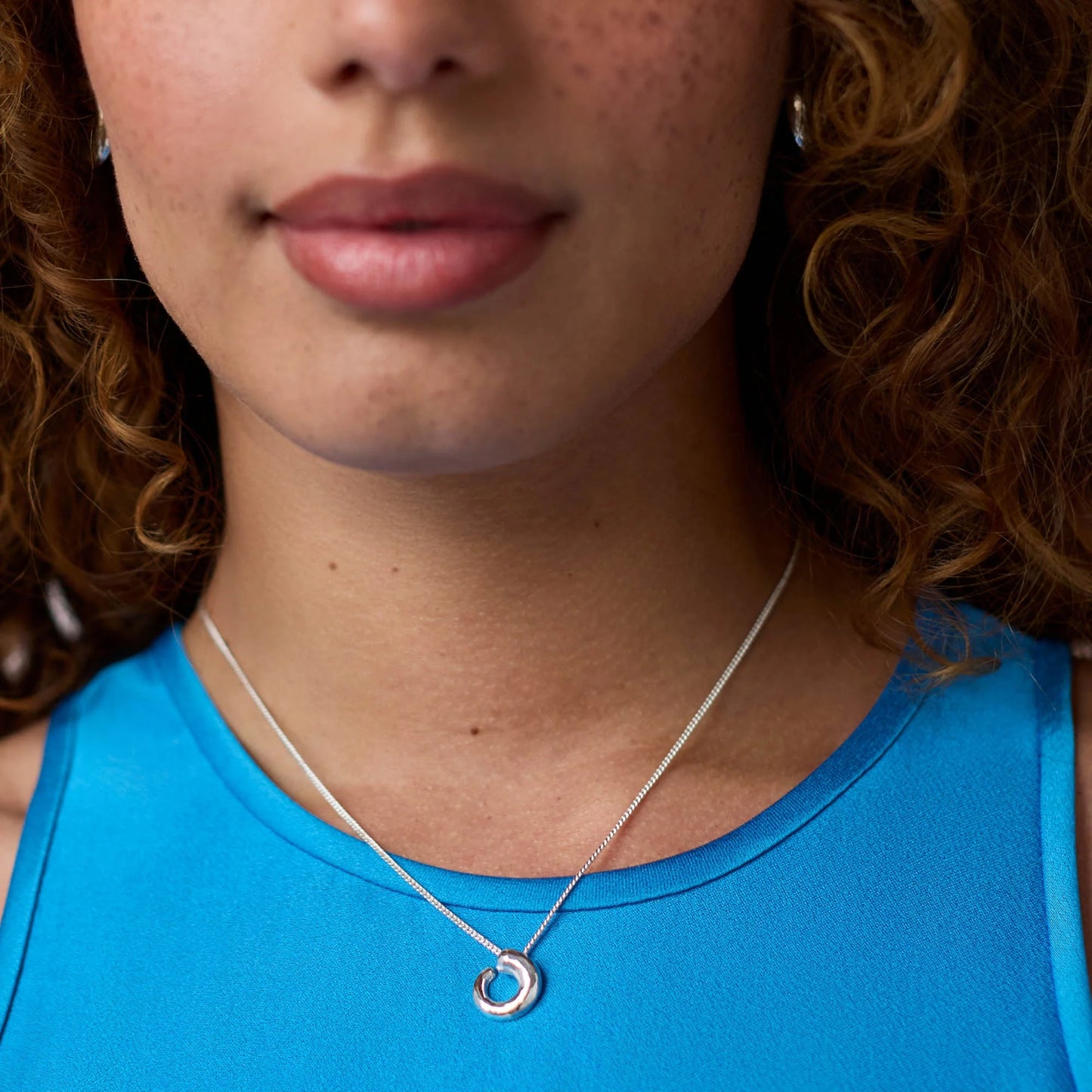 Solara Spiral Delicate Necklace (Silver or Gold)