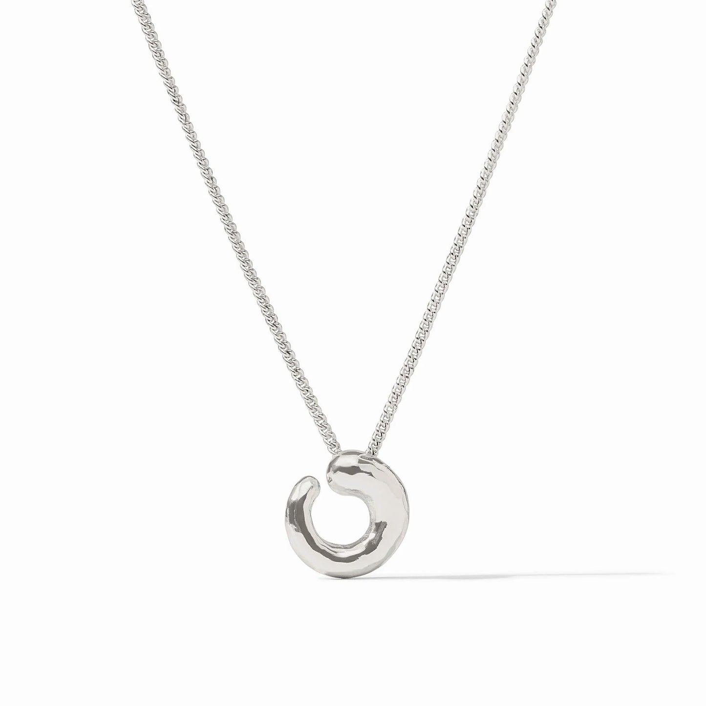 Solara Spiral Delicate Necklace in Silver Julie Vos