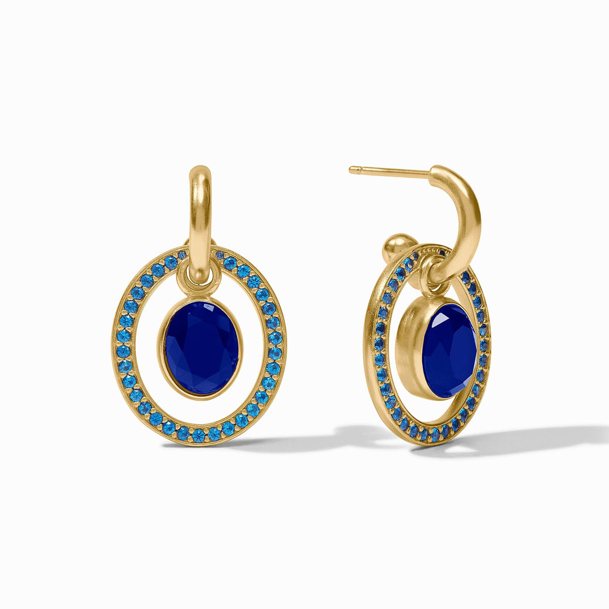 Julie Vos Stardust 6-in-1 Earring Iridescent Sapphire Blue Gold OS