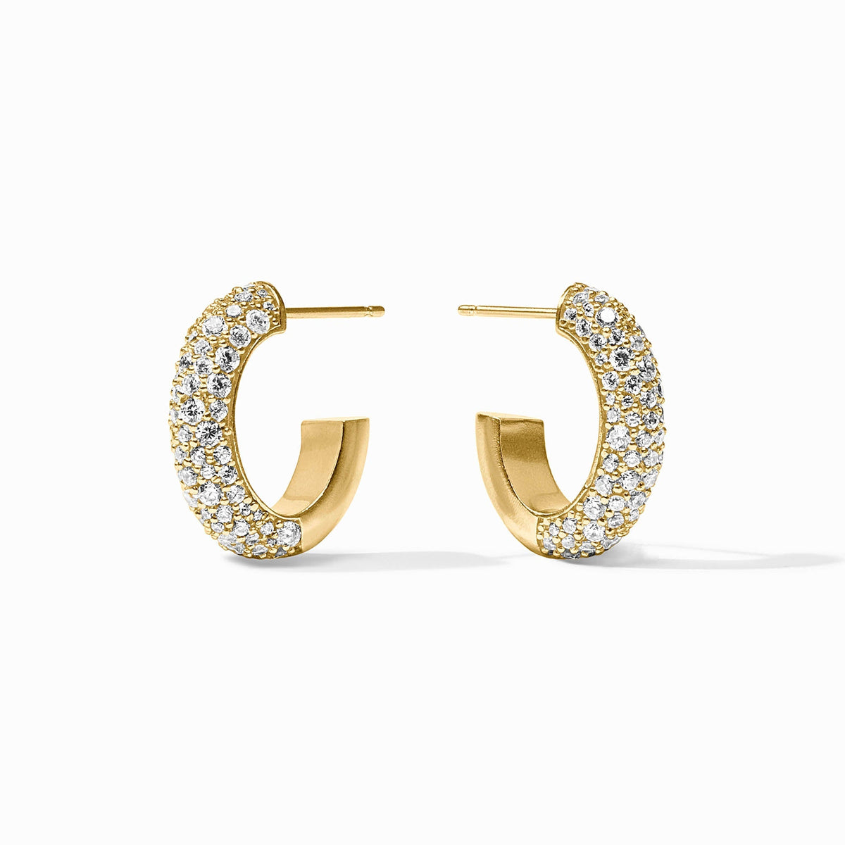 Julie Vos Stardust Hoop Earring Cubic Zirconia Gold (3 Sizes)