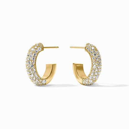 Julie Vos Stardust Hoop Earring Cubic Zirconia Gold (3 Sizes)