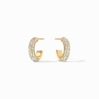 Julie Vos Stardust Hoop Earring Cubic Zirconia Gold (3 Sizes)