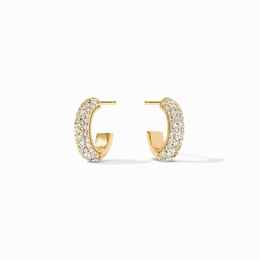 Julie Vos Stardust Hoop Earring Cubic Zirconia Gold (3 Sizes)