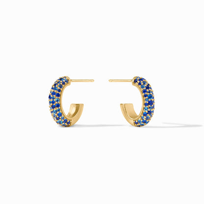 Julie Vos Stardust Hoop Earring Sapphire Blue Gold (3 Sizes)