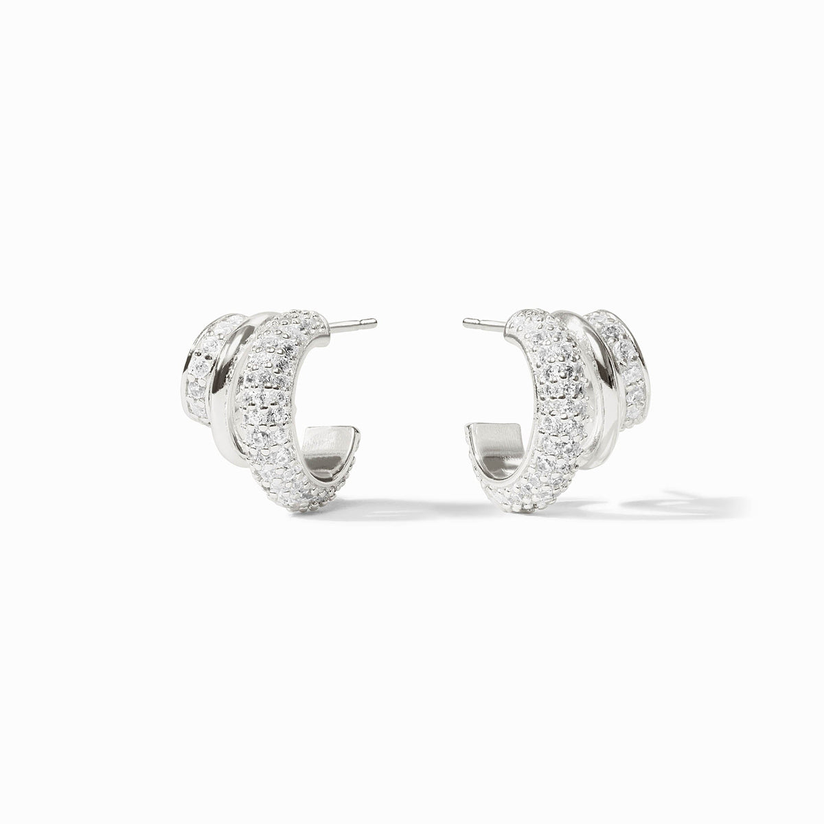 Julie Vos Stardust Triple Hoop Earring Silver OS
