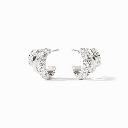 Julie Vos Stardust Triple Hoop Earring Silver OS