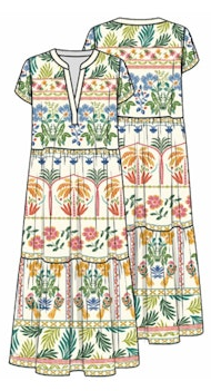 DRESS JANIE FAVORITE TIERED HENLEY KNIT