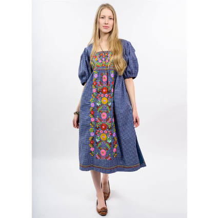 Sister Mary Dress Tina Blue Plaid