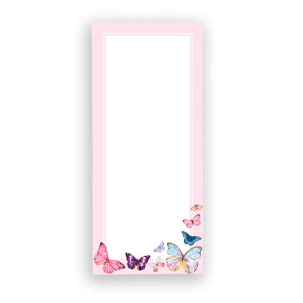 List Note Pad Pink Butterflies 4X6