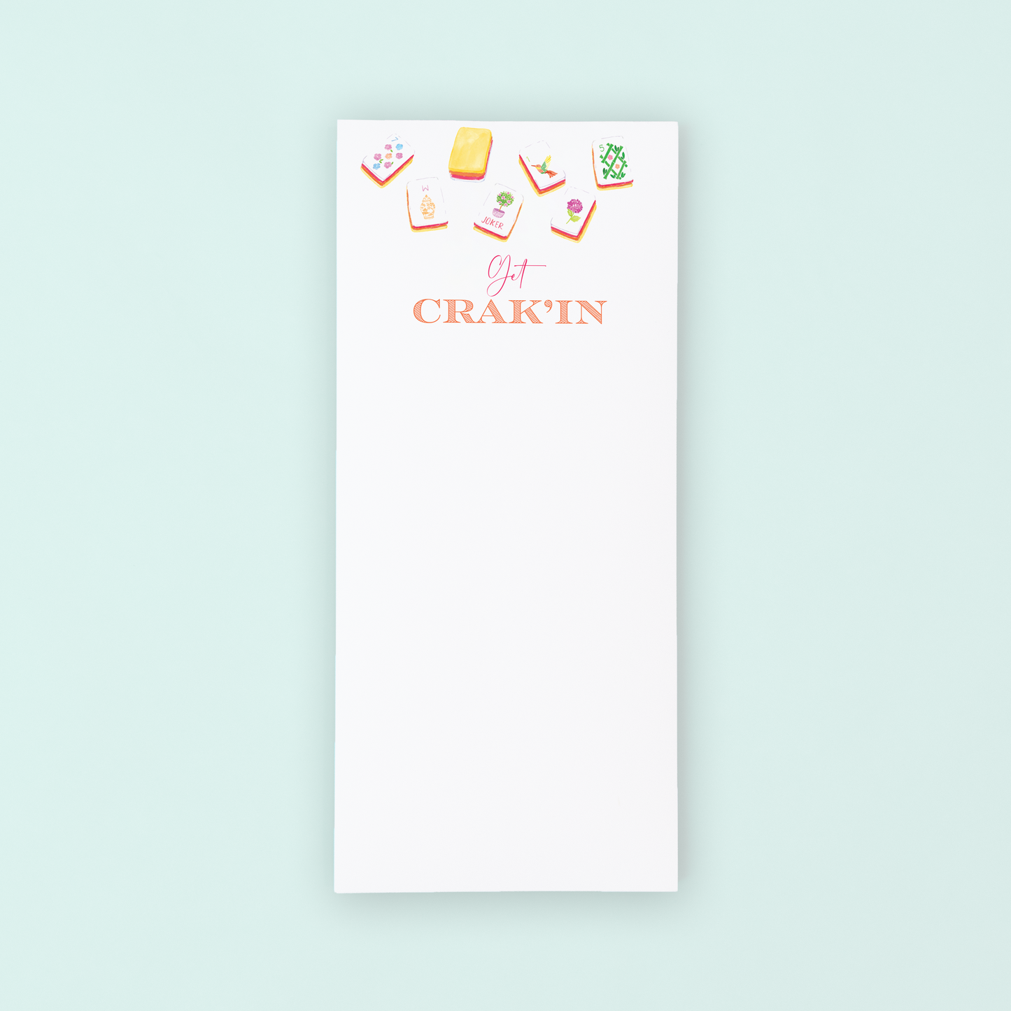 List Note Pad Sunset Mahjong Tiles "Get Crak'in"
