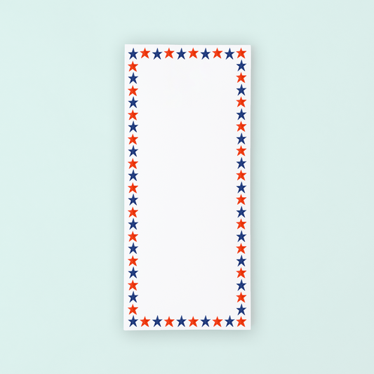 List Note Pad 4th of July Stars