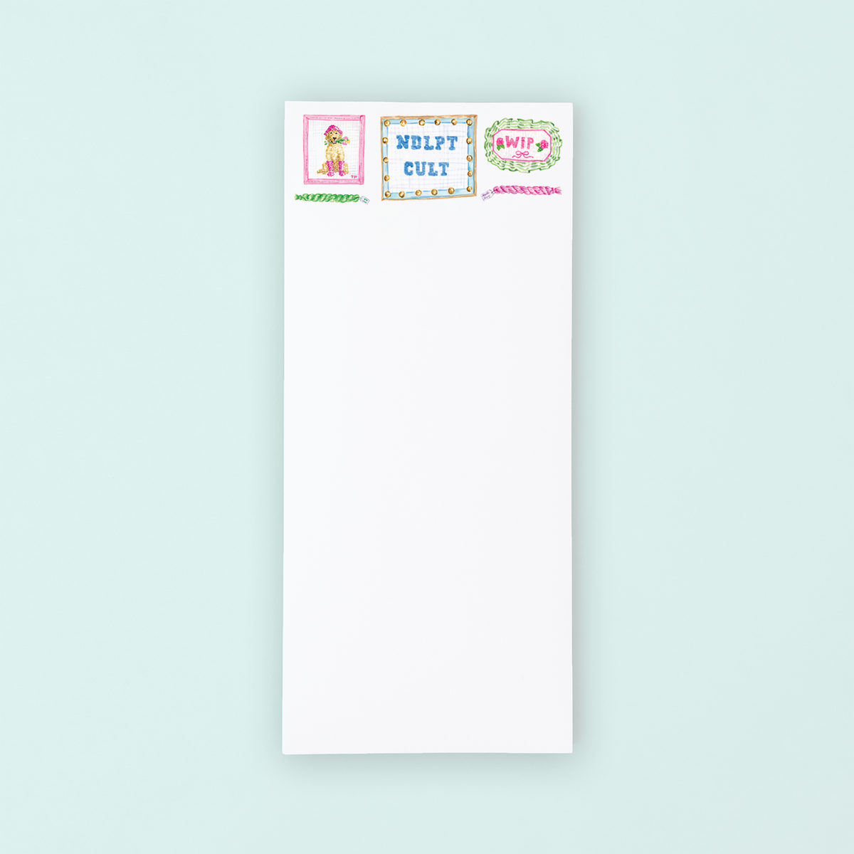 List Note Pad Needlepoint Cult 4X9