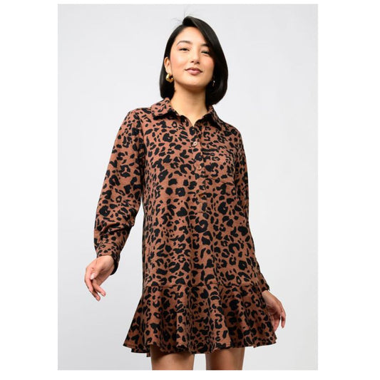 brown leopard uncle frank dress