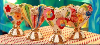 Mary Rose Young Vase Heart Encrusted | Multiple Patterns