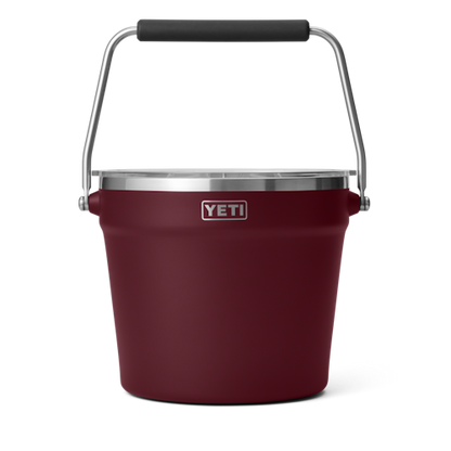 Maroon, burgundy rambler yeti beverage bucket