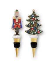 Wine Stopper Christmas Porcelain Set
