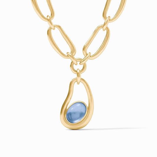 Wave Statement Necklace Gold OS