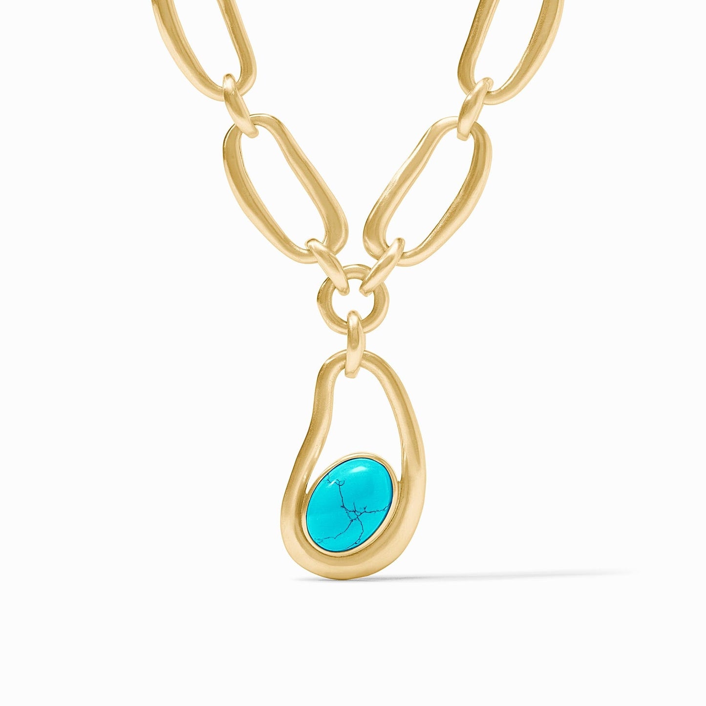 Wave Statement Necklace Gold OS