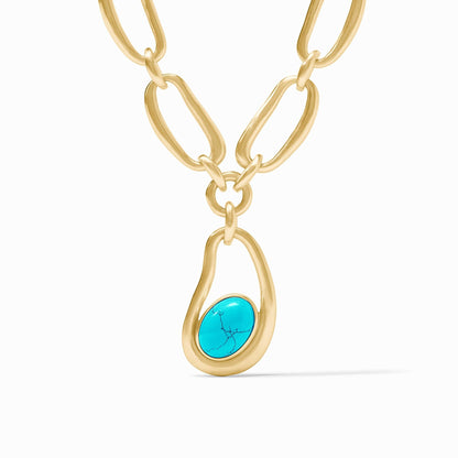 Wave Statement Necklace Gold OS