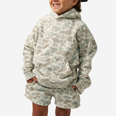 BURLEBO Youth Hoodie Vintage Washed - Classic Deer Camo