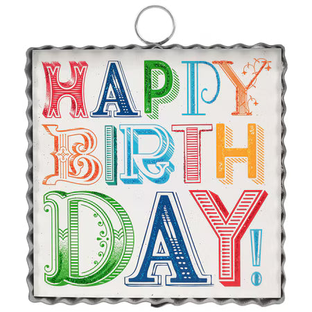 Round Top Print Mini Birthday