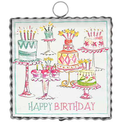 Round Top Print Mini Birthday