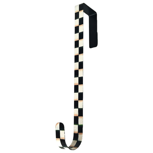 Wreath Hanger Check Black & White