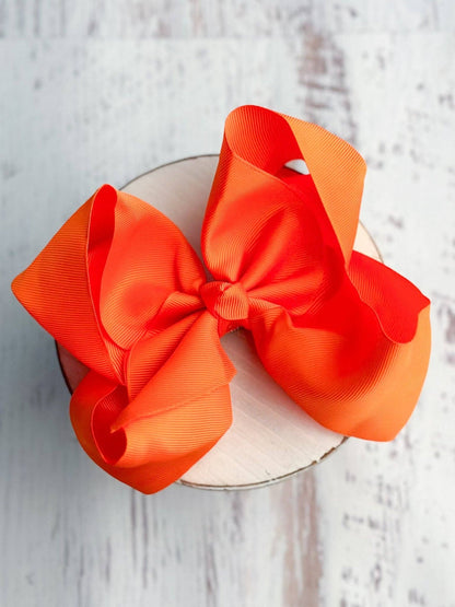 Hair Bow Texas Size Grosgrain Alligator Clip 6.5"